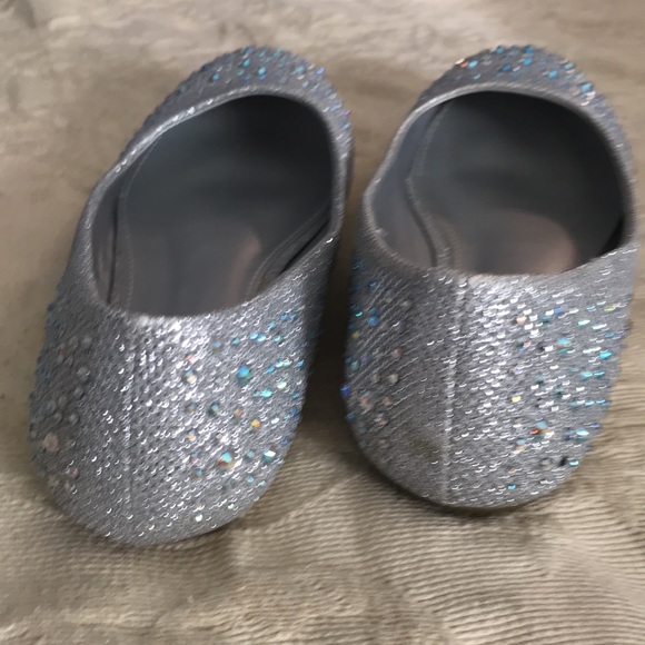 HOT CAKES holiday ballet slippers with silver rhinestones - Picture 2 of 3